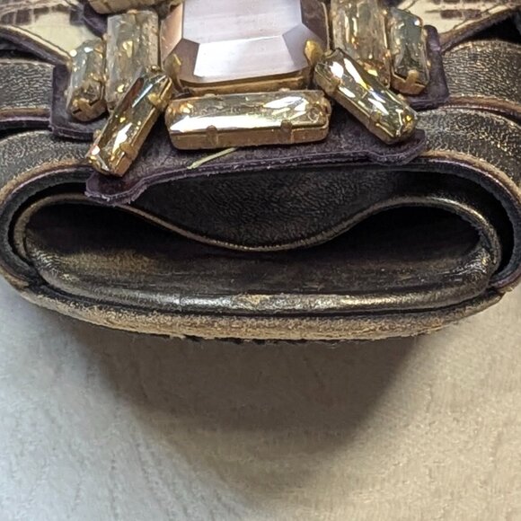 MIU MIU Slip on with Crystal Embellished Reptile Leather Size 39.5 - Picture 8 of 11